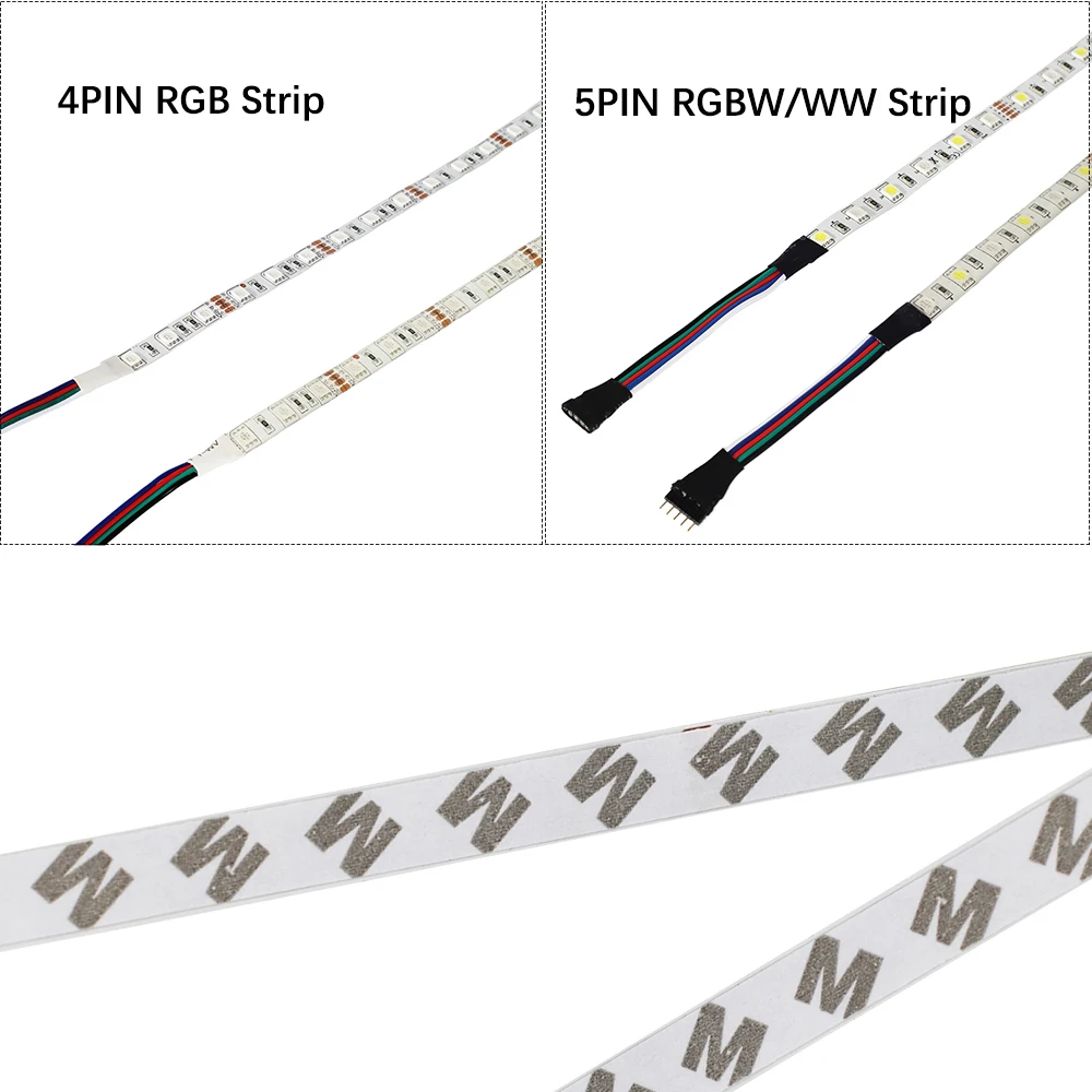 12 В светодиодные ленты 5050 RGB 5 м 300 светодиодный s RGBW rgbww полосы света + 2 4 г RGB/RGBW