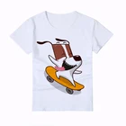 Обувь для скейтбординга с героями мультфильма Щенячий со смешным принтом детская летняя футболка с рисунком собаки из мультфильма комплект одежды для маленьких мальчиков и девочек, Одежда высшего качества одежда Y6-27