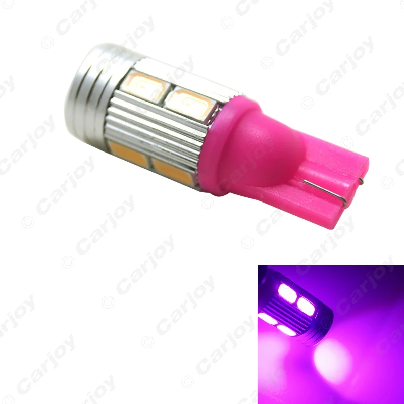 LEEWA 50 шт. DC12V T10 194/168 клиновидный 10-SMD 5630 чип автомобильная светодиодная лампа с