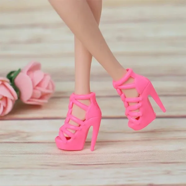 60 пар модных смешанных кукольных туфель разных стилей с каблуками сандалии для