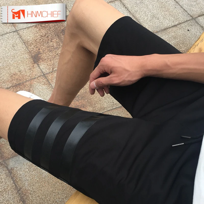 

HNMCHIEF short sport homme Shorts Fashion Style Men Shorts men cargo Short For Male star shorts Three bar stitching joggers