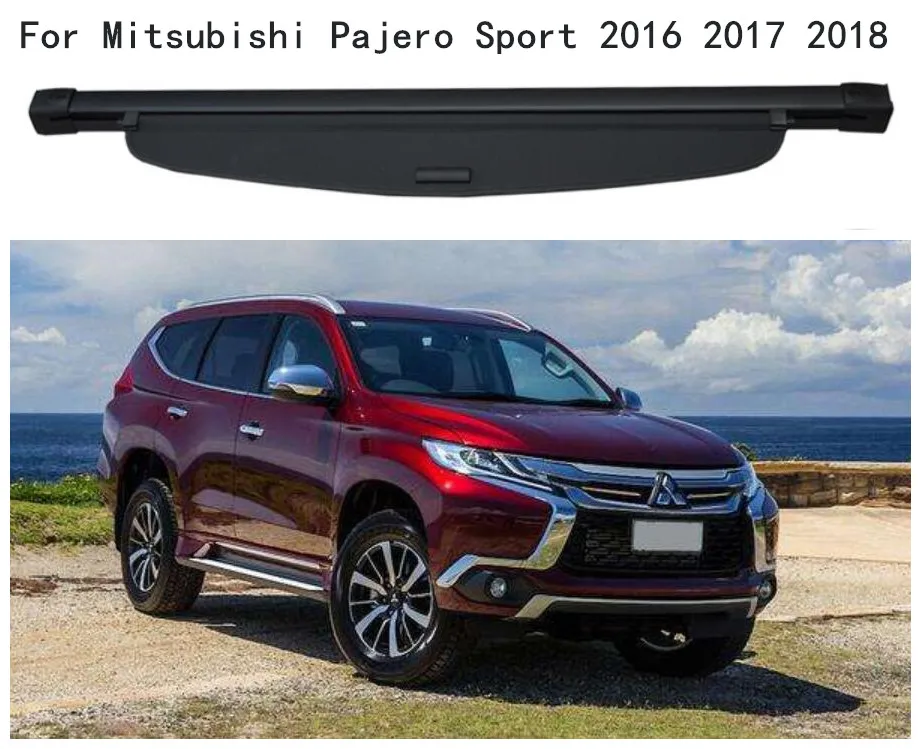 JINGHANG Car Rear Trunk Cargo Cover Security Shield Screen shade Fits For Mitsubishi Pajero Sport 2016 2017 2018 | Автомобили и