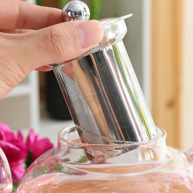 

Heat Resistant Glass Loose Tea Teapot With Stainless Steel Infuser Filter Water Coffee Leaf Tea Pot Home Office 400 600 800Ml