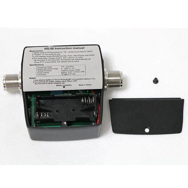 RS-50 цифровой КСВ/Ватт метр 125-525 МГц 0-120 Вт UHF/VHF M Тип разъем для TYT Baofeng светодиодный экран Радио счетчик мощности