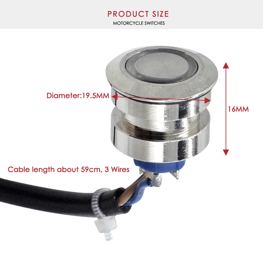 Кнопка переключения питания из алюминиевого сплава для мотоцикла|Переключатели