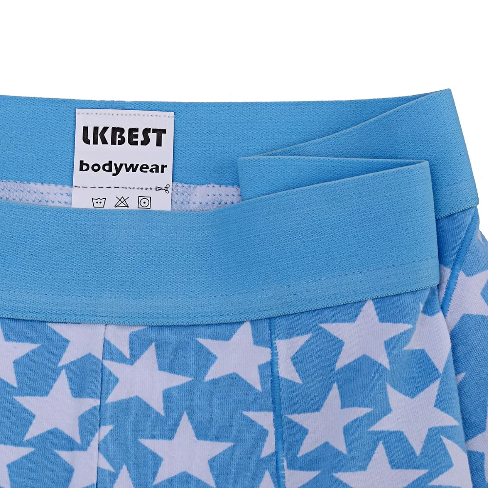 LKBEST 6 шт./партия модные Для мужчин трусы-боксеры с изображением Принт звезды