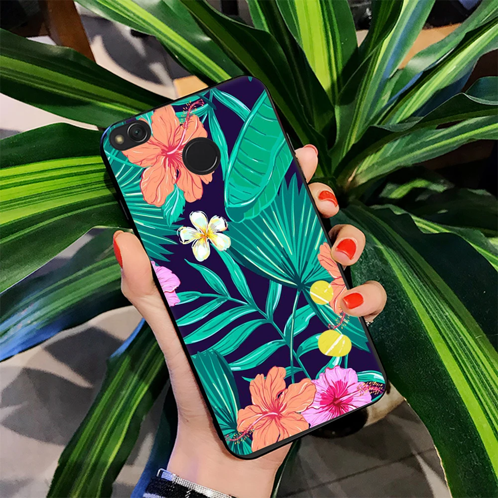 Lovely Cat Plant Pattern TPU Back Cover Cases For Xiaomi Redmi 4A 5A 6 6A 4X 5 Plus Pro Cute Fashion Printing Patterned Case |