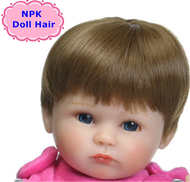 NPK 45 см Reborn Baby Doll парик для волос Горячая аксессуары для куклы «сделай сам» парик для волос для 18 ''BJD/SD кукла Bonecas Bebe Reborn Doll Hair