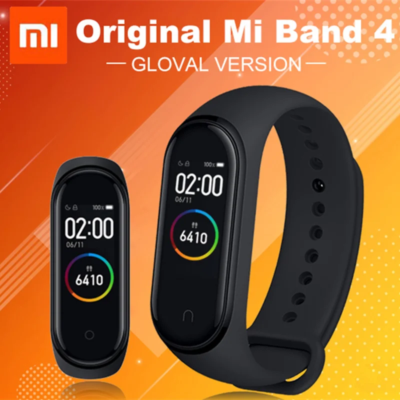 Смарт браслет Mi Band 4 оригинальный спортивный фитнес трекер Xiaomi шагомер
