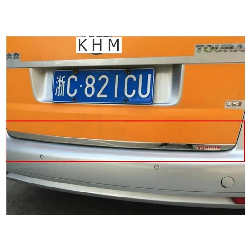 Для Volkswagen Passat Touran 5dr 2008 2009 2010 2011 2012 2013 высокое качество нержавеющая сталь Задняя Крышка багажника отделка - Цвет: Красный