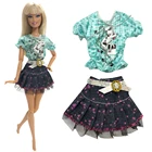 NK один комплект одежды ручной работы Модное короткое платье для кукол Барби аксессуары для маленьких девочек на день рождения лучший подарок для детей 117A