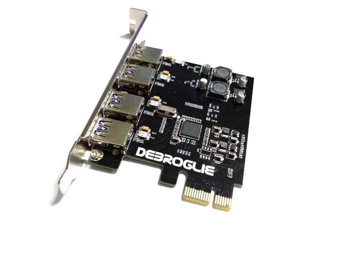 DEBROGLIE SuperSpeed 4 порта USB 3 0 удлинительная карта для PCI Express поддержка ПК настольный