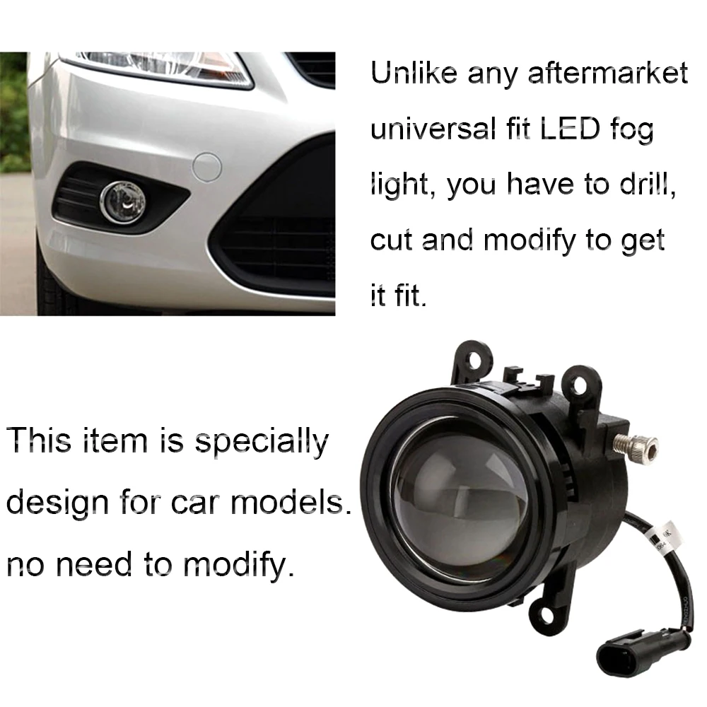 Автомобильный Стайлинг 16 Вт светодиодный DRL двойной объектив передняя