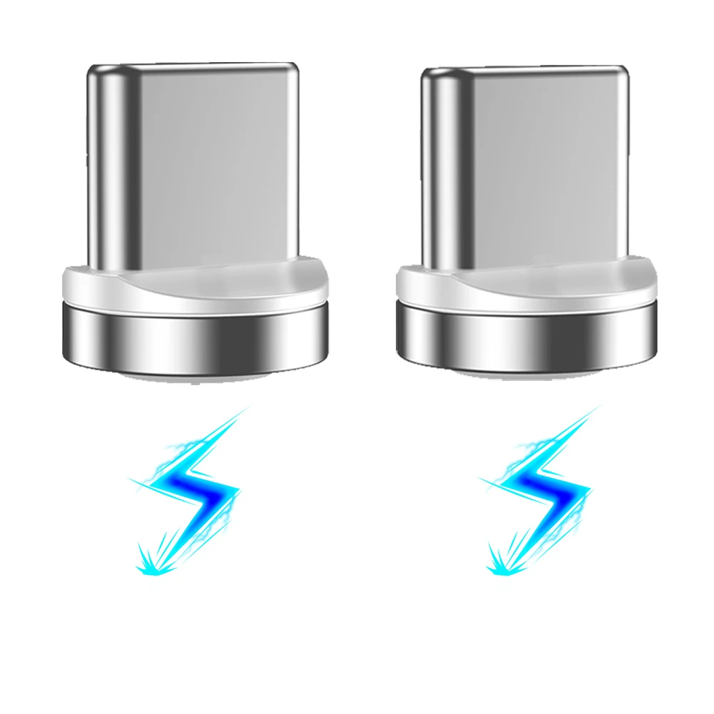 2 Type C Plug Floveme нейлоновый Плетеный 3A Быстрая Зарядка синхронизация USB-C type-C сильный Магнитный зарядный кабель для передачи данных мягкий для samsung huawei Xiaomi светодиодный 1 м - Цвет: 2 Type C Plug