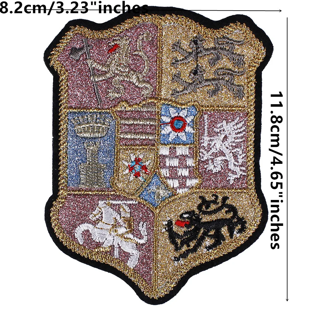 10 шт. блестящие золотые значки пони ткань Наплечные нашивки вышивка аппликация