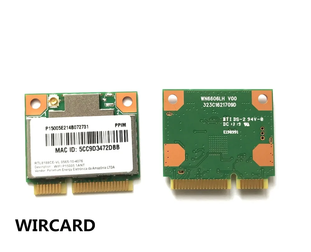 WIRCARD Realtek Rtl8188ce беспроводной WLAN WiFi карта acer Asus Toshiba 150 Мбит/с Половина мини Pci-e для ноутбука сетевой модем 802.11bgn