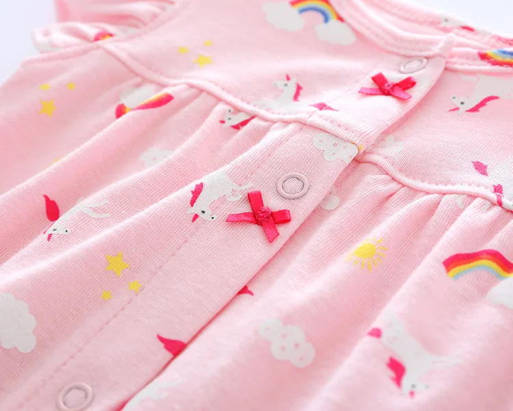 Боди для маленьких девочек 100% хлопок Одежда младенцев одежда с принтом радуги