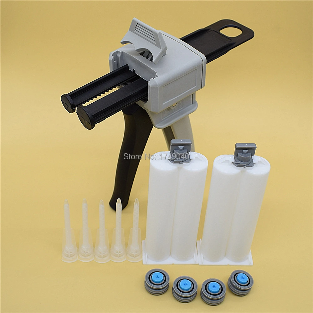 Клеевой пистолет 50 мл 1:2 ручной распылитель клеевой диспенсер с 5 шт. статическое