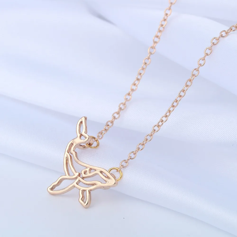 1 штука Новинка Дельфин кулон ожерелье с милыми китами вырезами в форме милых