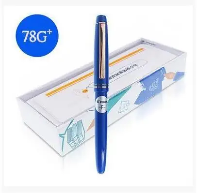 1 Blue pen 22 К позолоченный перьевая ручка Япония ПИЛОТ 78 г+ или IC-50 картриджи заправки 4 цвета на выбор - Цвет: 1 Blue pen
