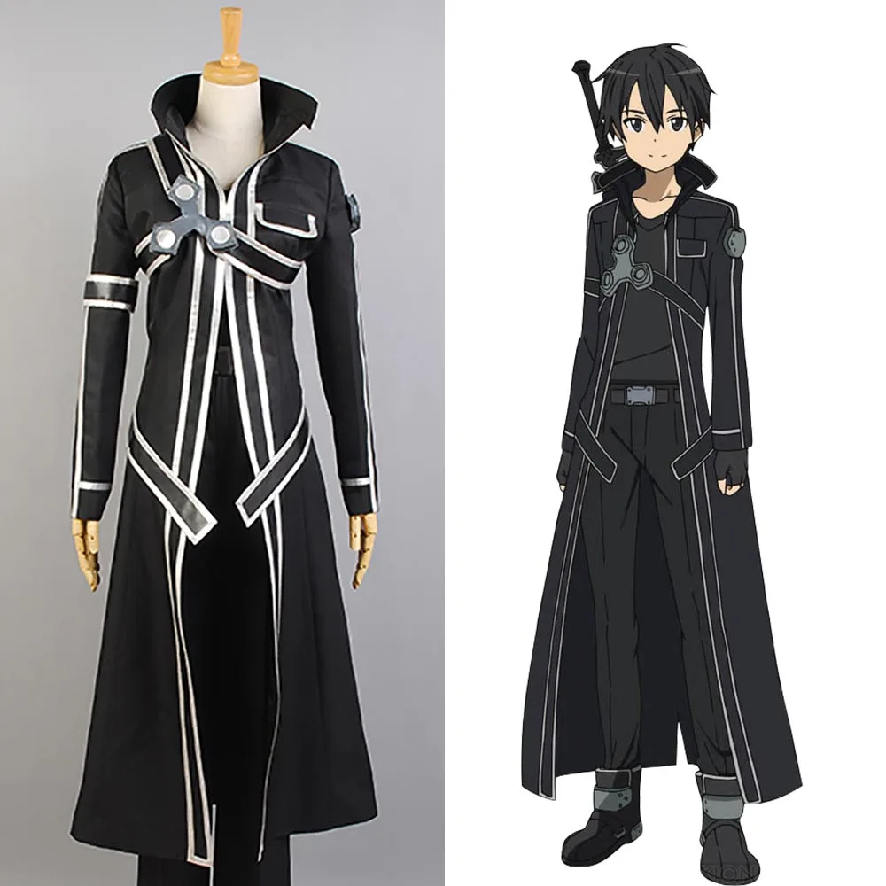 Sword Art Online костюм SAO Kazuto Kirigaya Kirito комплект одежды на Хэллоуин для Хеллоуина