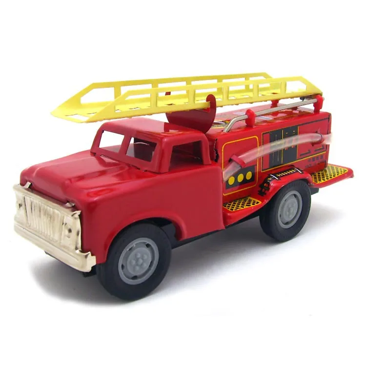 Childhood Memory Antique Tin Toys Retro Inertia Metal Vehicles Toy Cars Zakka Home Decor Fire Engine Car | Игрушки и хобби