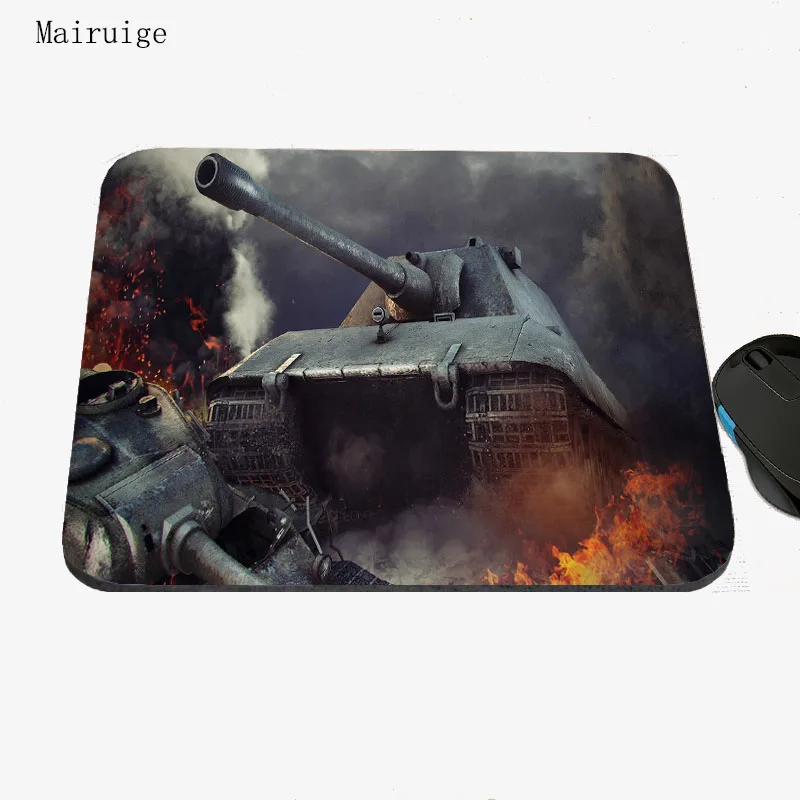 Mairuige World of tanks Мышь ноутбук с алюминиевым корпусом компьютера коврик 22x18 Резина