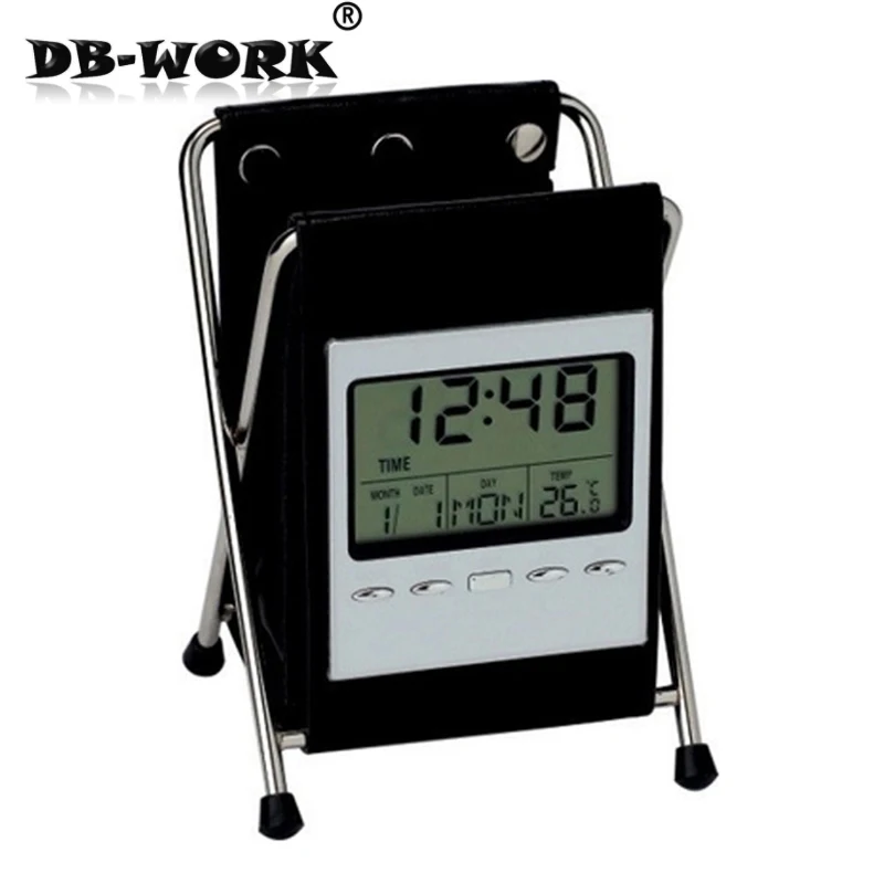 Держатель для ручки электронные часы будильник контейнер календарь деловые