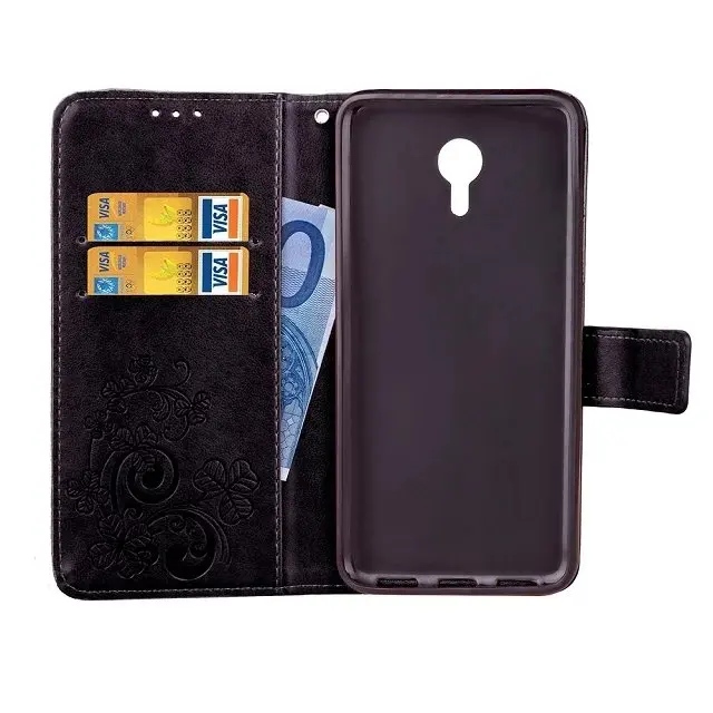 Кожаный чехол кошелек со стразами и откидной крышкой для MeiZu X8 M8 lite M3 Note 9 8 M3S M5S M5 M6