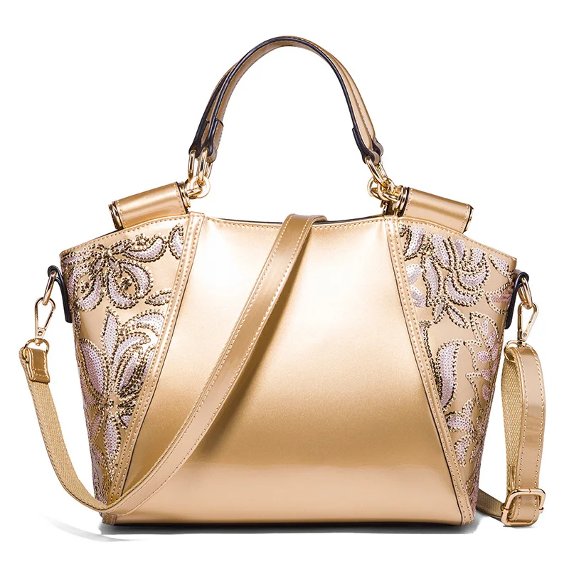 

New Fashion Women Handbags Trapeze Design Patent Leather Ladies Shoulder Bags Femae Girl beauty Brand Luxury Crossbody Bag