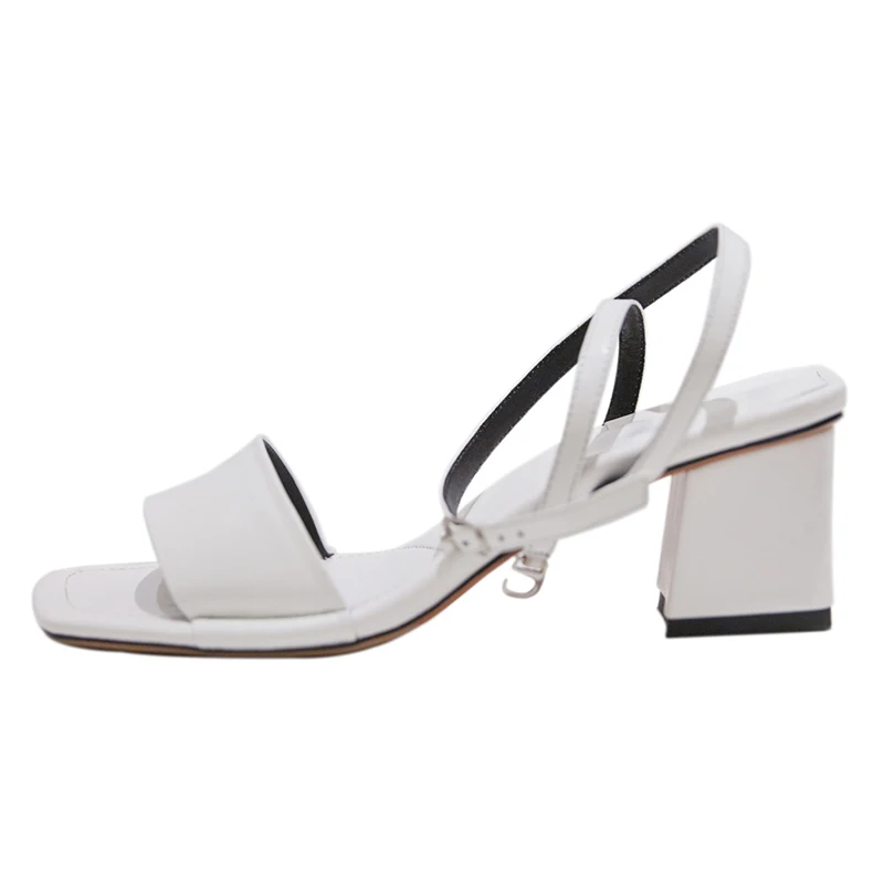 FUN VILLE/Новые модные летние женские босоножки обувь из натуральной кожи на высоком