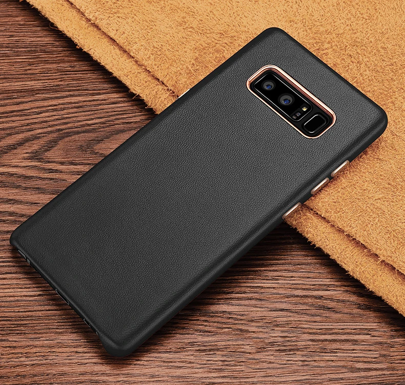 Чехол для samsung Galaxy Note 8, Роскошный чехол из натуральной кожи, жесткий тонкий противоударный защитный чехол для телефона, задняя крышка для samsung Note 8