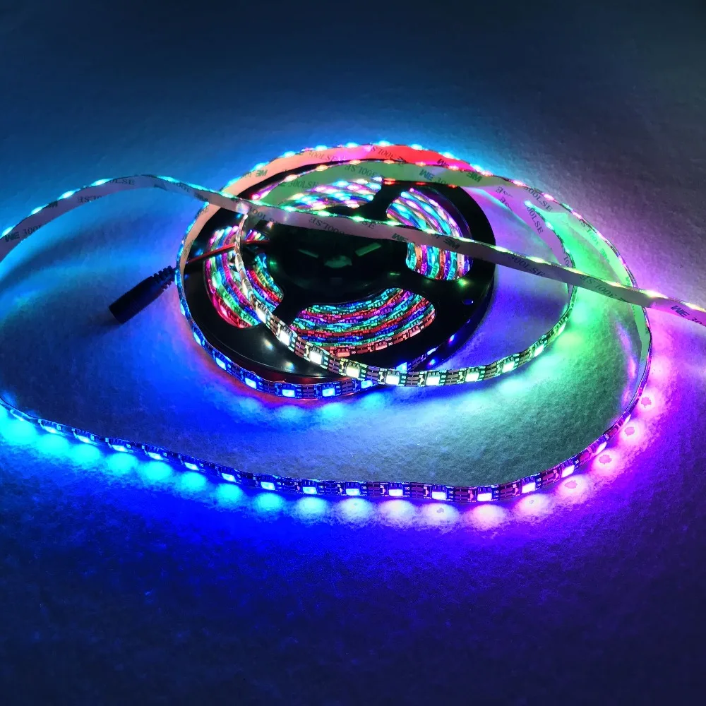 WS2815 DC12V Адресуемая полноцветная RGB 5050 Светодиодная лента 60 светодиодов/м 5 м
