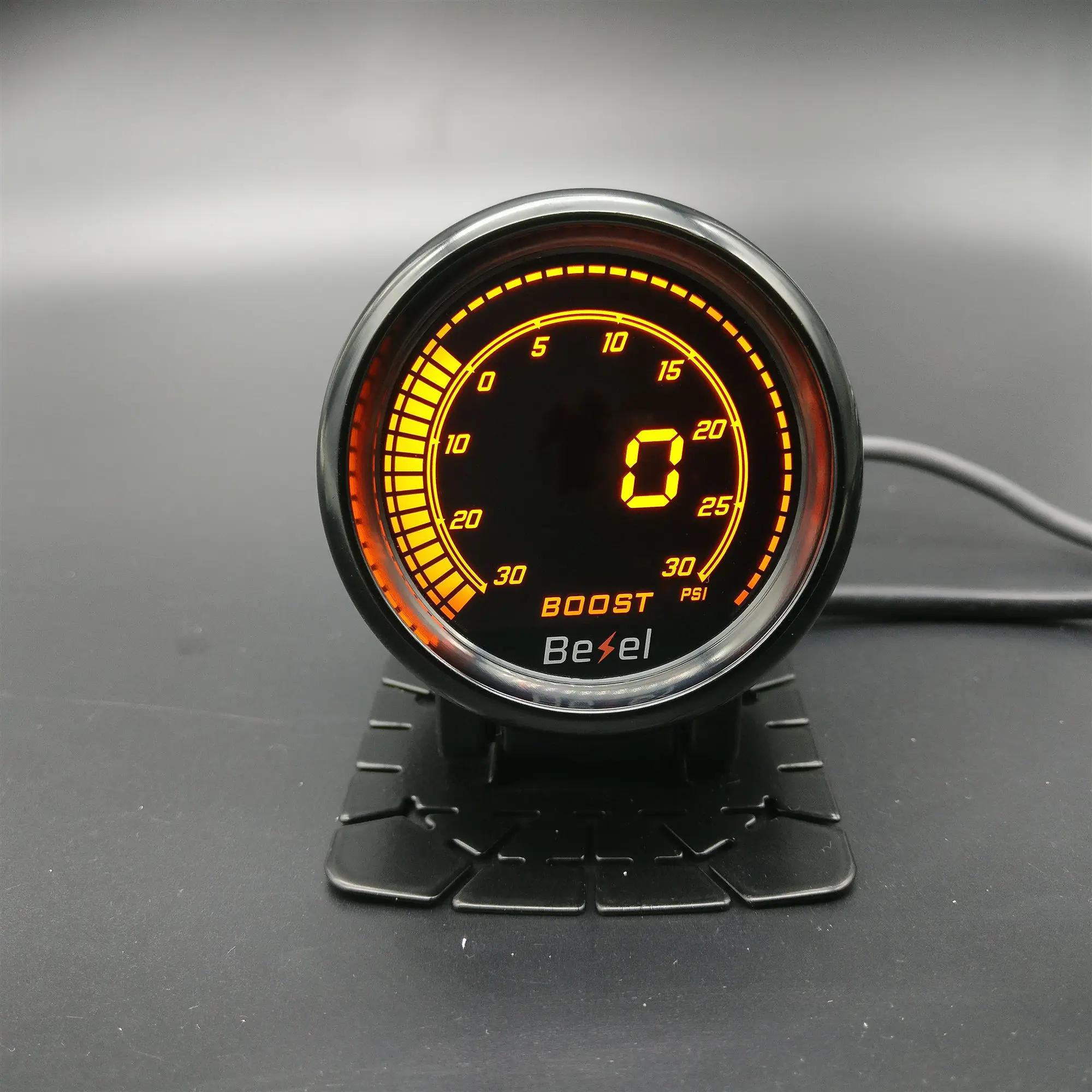 Дизайн " 52 мм EVO lcd-30~ 30psi Boost gauge Turbo meter monitor 7 цветов в комплекте gauge pod и sensor