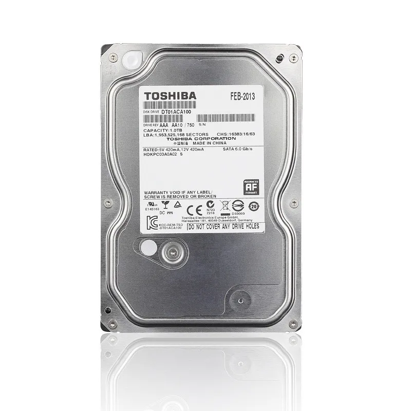 TOSHIBA 1TB Hard Drive Disk 1000GB 1T Internal HD HDD 7200RPM 32M 3.5" SATA 3 for Desktop PC Computer - Цвет: Sliver