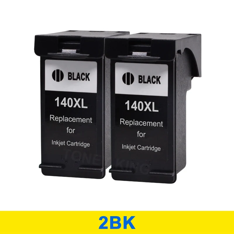 140 BK X 2 Toney universal(король картридж совместимый для hp 140 141 XL для C4583 C4283 C4483 C5283 D5363 с чернилами hp Deskjet D4263 D4363 C4480 принтер - Цвет: 140 BK X 2