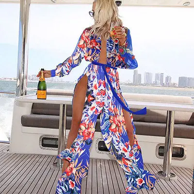 Летний сексуальный шифоновый раздельный купальник с цветочным рисунком накидка