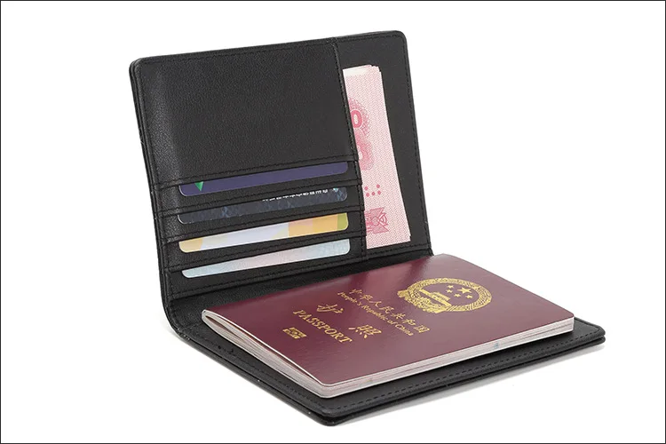 Дорожная Обложка для паспорта, мужской Rfid кошелек для кредитных карт, из искусственной кожи чехол для паспорта, Rfid карта, защита для путешествий, Мужской органайзер