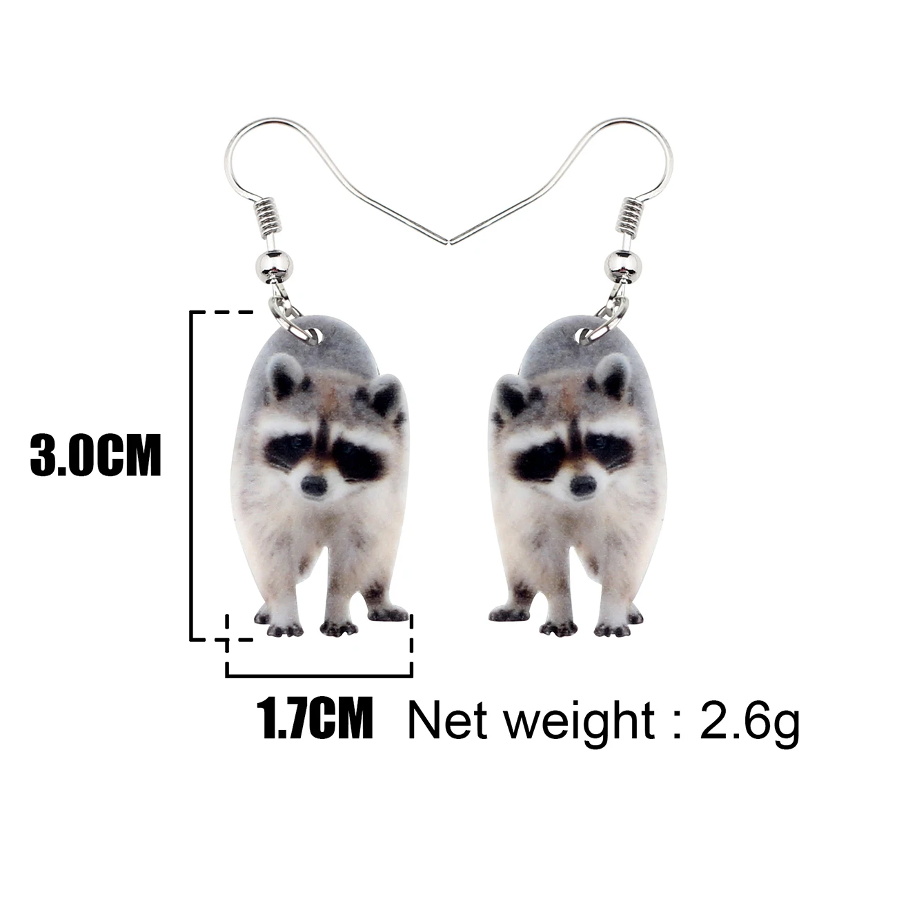 NEWEI акриловые сладкие серьги из енота Ringtail Висячие милые дикие животные