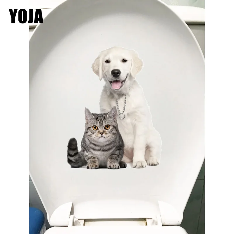 YOJA 16 9*21 8 см кошка и собака Группа фото животное туалет стикер современное