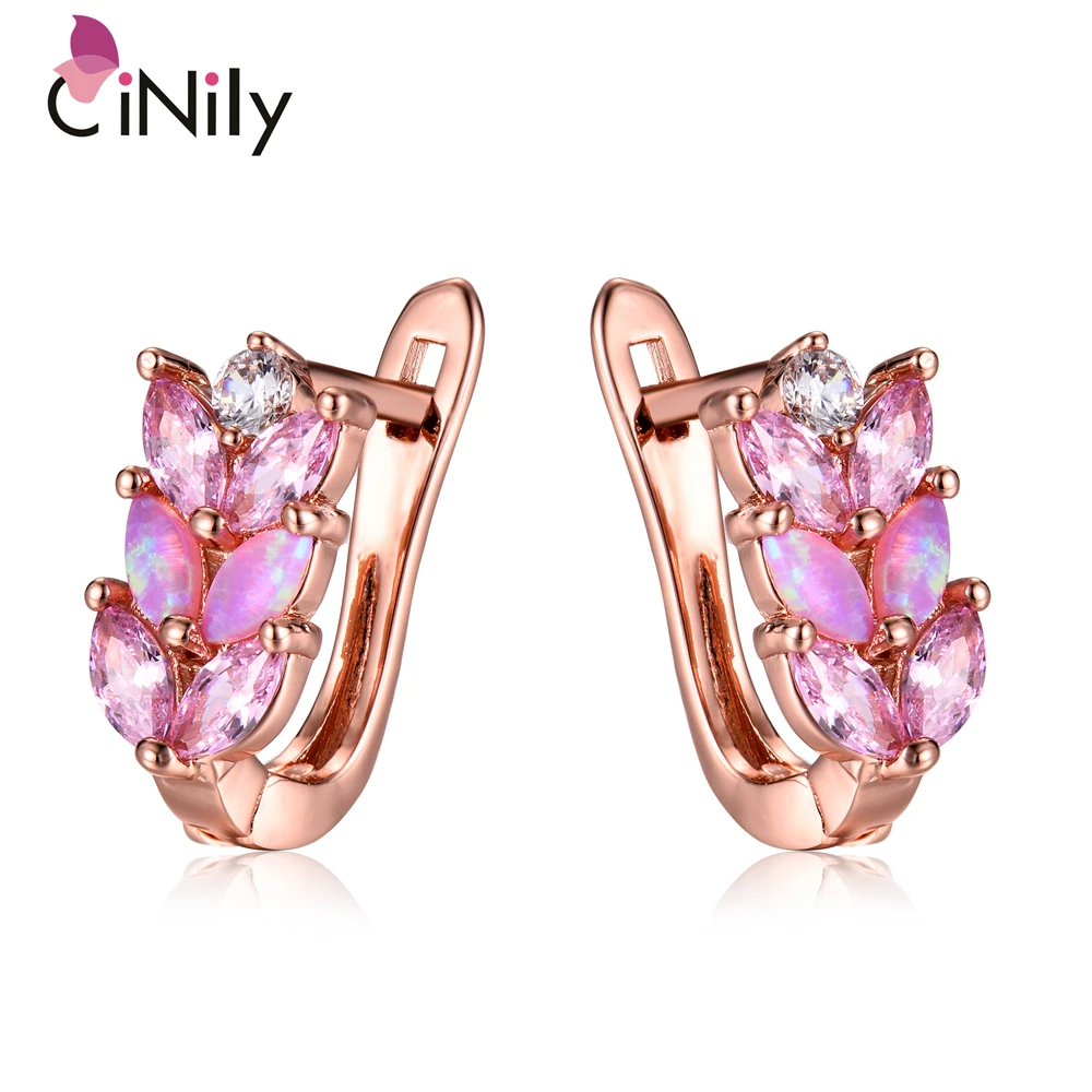 

CiNily Pink White Blue Opal Stone Zircon Silver Plated Women Jewelry Gems Simple Fashion Jewelry Best Gifts Woman Girl