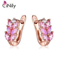 cinily pink white blue opal stone zircon silver plated women jewelry gems simple fashion jewelry best gifts woman girl