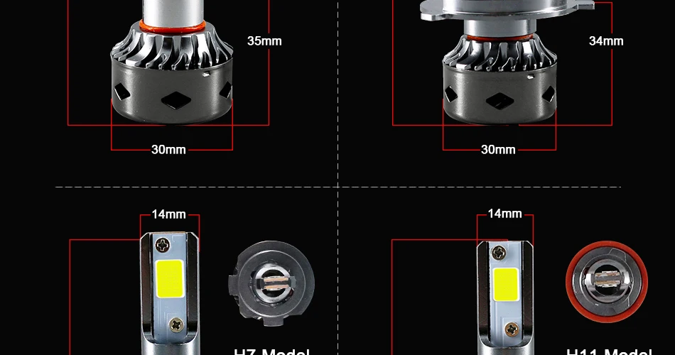CARLitek 2 шт. h7 светодиодные анти erreur Автомобильные фары комплекты Canbus 80 Вт 12000LM 4300 K 6000 K 5000 K 12 V Противотуманные фары Автомобильные светодиодные фары