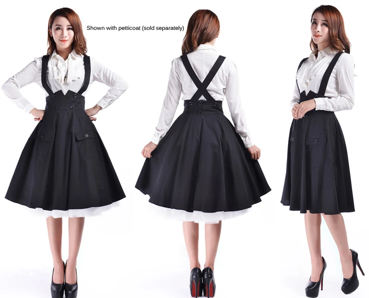 Женская винтажная юбка на подтяжках Audrey Hepburn красная черная размера плюс юбки с