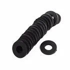 Uxcell 20 шт уплотнительное кольцо резиновый материал круглая форма шланг прокладка шайба плоская партия для смесителя Grommet ванная комната продукт клапан черный