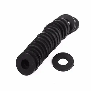 Uxcell 20 шт уплотнительное кольцо резиновый материал круглая форма шланг прокладка шайба плоская партия для смесителя Grommet ванная комната продукт клапан черный