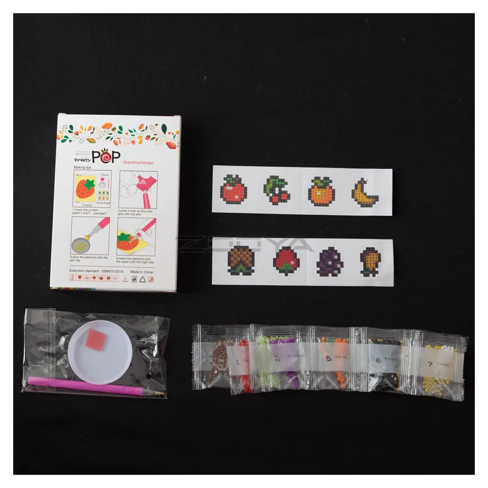 5D DIY Diamond Painting Sticker Cartoon Fruit Animals Children's Toys Handmade Hobby Embroidery Accessories Set HK10 | Дом и сад