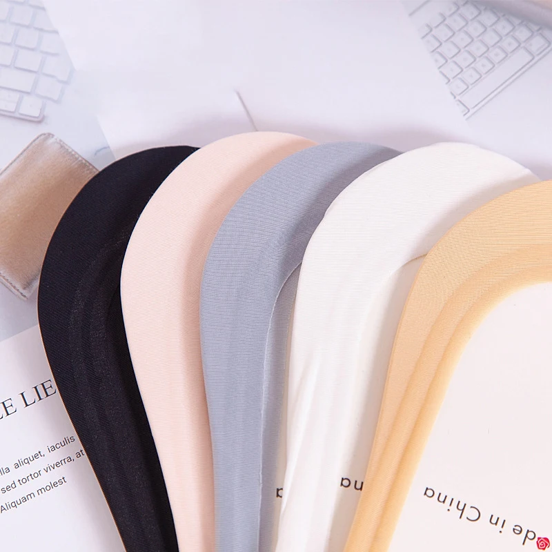 Летние женские носки башмачки с силикагелем для девочек 1 пара Нескользящие