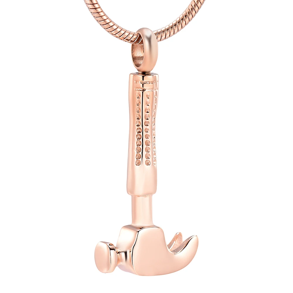 Ювелирные изделия для кремации в форме молотка, ожерелье для урны человека, памятная Подвеска из нержавеющей стали, ювелирные изделия для домашних животных/людей