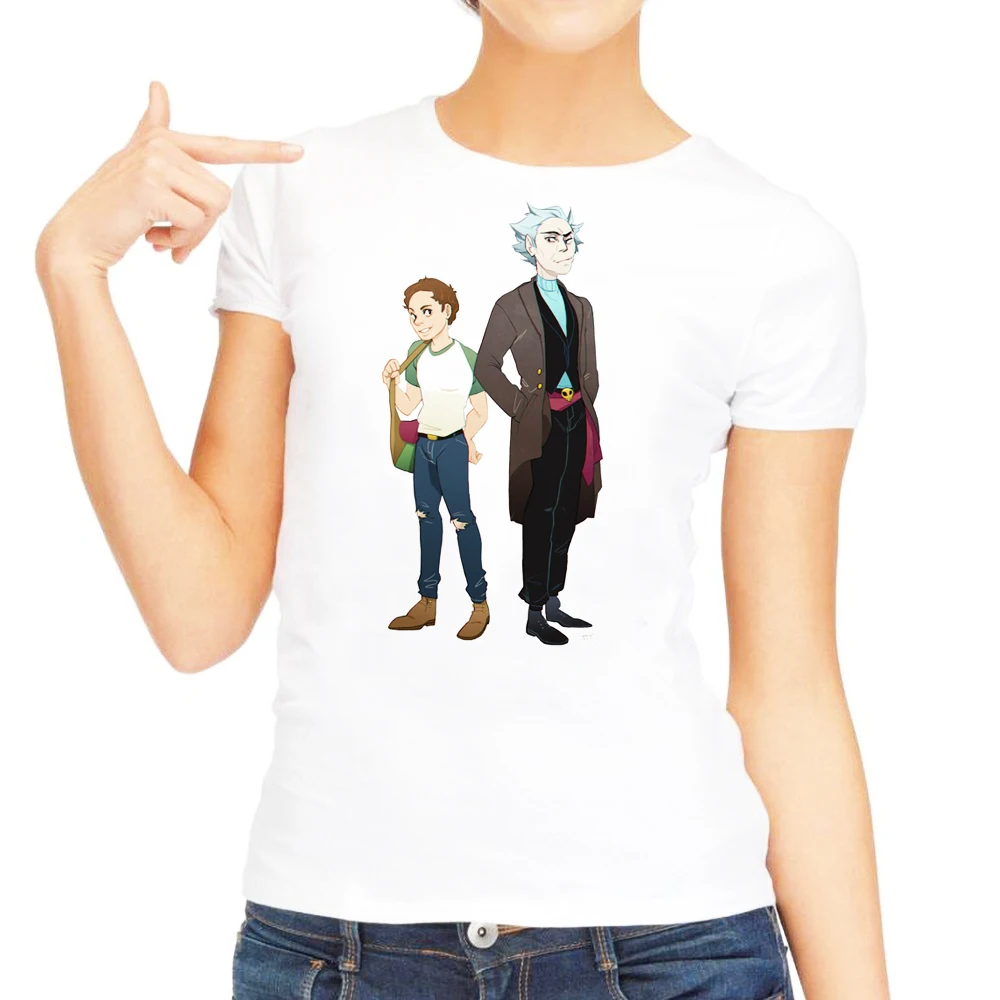 Рик и Морти женская футболка 2019 лето Аниме причудливые футболки мир среди миров